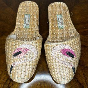 Tommy Bahama Size 8 Wicker Woven Slip on Shoes Flats